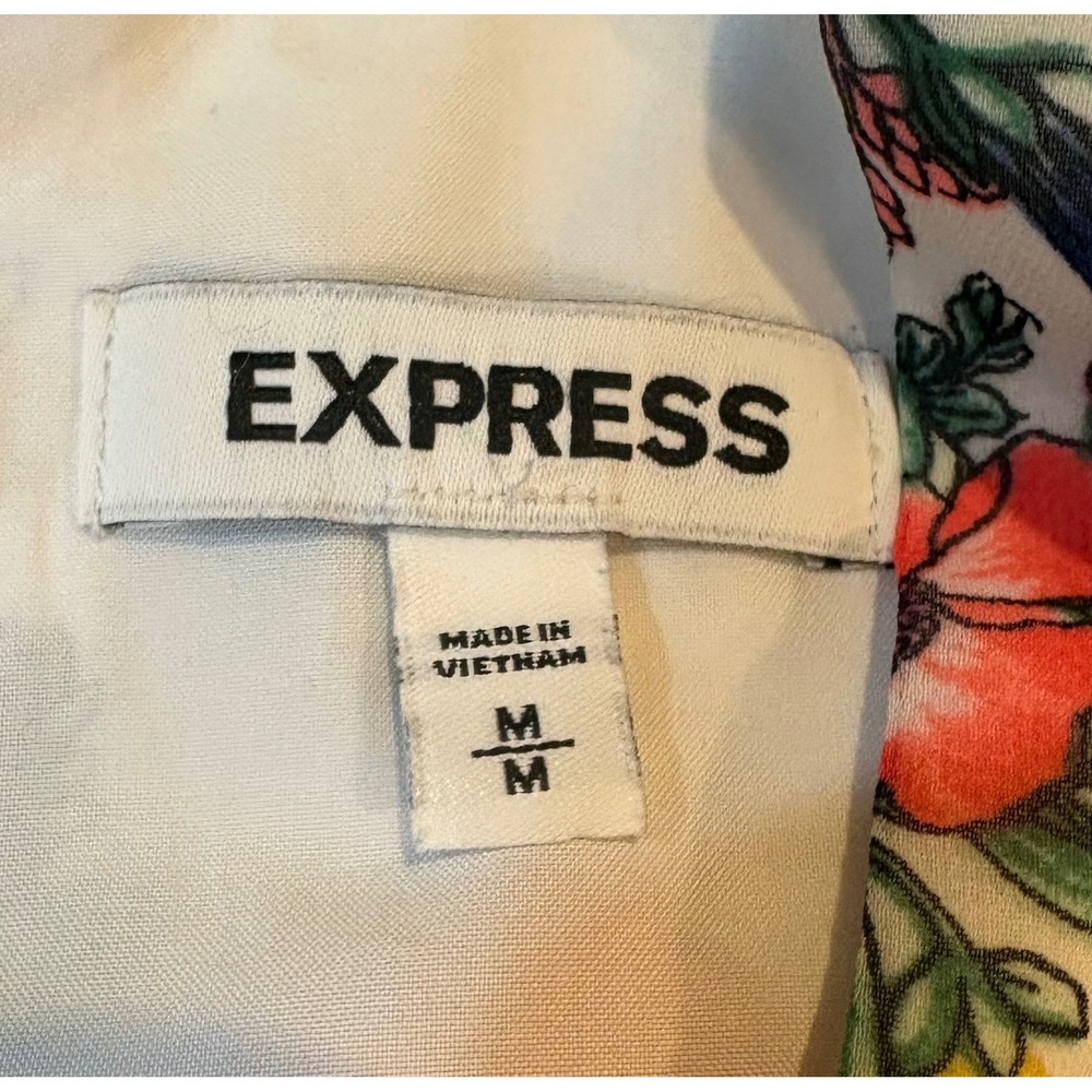 Express Floral Halter Maxi Dress Side Cutout Keyhole Boho Summer Wedding Size M - Picture 10 of 14